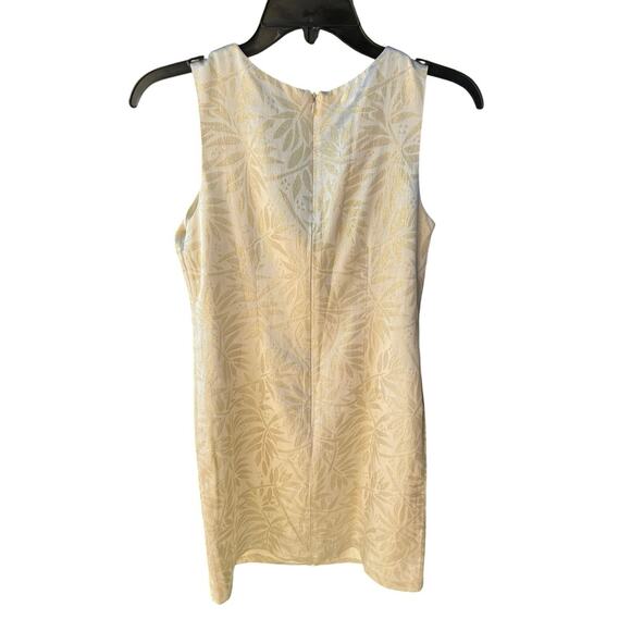 CDC Petites Gold Bamboo Print Shimmer Dress Size 6 - Picture 5 of 5